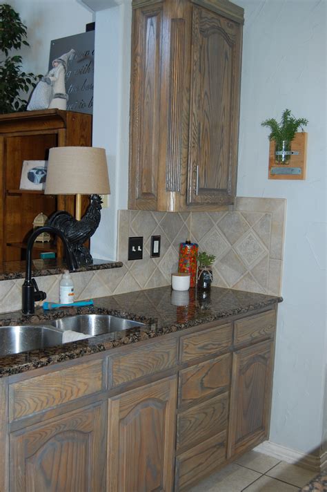 refinishing oak cabinets